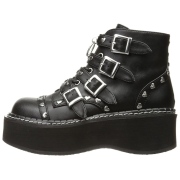 Vegan 5 cm DemoniaCult EMILY-315-1 bottines gothique avec boucles