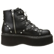 Vegan 5 cm DemoniaCult EMILY-315-1 bottines gothique avec boucles