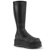 Vegan 5 cm SLACKER-200 bottes demonia plateforme en noir