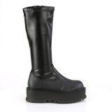 Vegan 5 cm SLACKER-200 bottes demonia plateforme en noir
