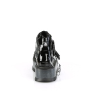 Vegan 5 cm SLACKER-50 plateforme chaussure glitter alternative noir