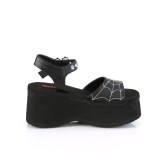 Vegan 6,5 cm DemoniaCult FUNN-10 sandales plateforme lolita emo