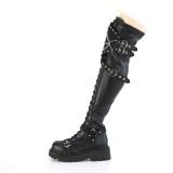 Vegan 6,5 cm RENEGADE-320 bottes cuissardes de combat avec boucles