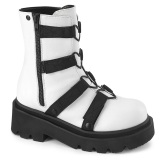 Vegan 6,5 cm RENEGADE-50 demonia plateforme bottines alternative blanc