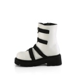 Vegan 6,5 cm RENEGADE-50 demoniacult plateforme bottines alternative blanc