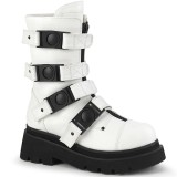 Vegan 6,5 cm RENEGADE-55 demoniacult plateforme bottines alternative blanc