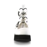 Vegan 6 cm DEMONIA SPRITE-02 escarpins mary jane blanc