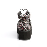 Vegan 6 cm DEMONIA SPRITE-02 escarpins mary jane en toile