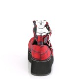 Vegan 6 cm DEMONIA SPRITE-02 escarpins mary jane motif plaid