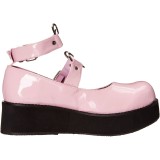 Vegan 6 cm DEMONIA SPRITE-02 escarpins mary jane rose