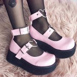 Vegan 6 cm DEMONIA SPRITE-02 escarpins mary jane rose