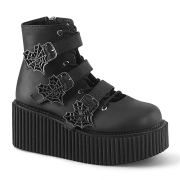 Vegan 7,5 cm CREEPER-260 creepers bottines boucle large