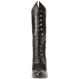 Vegan 7,5 cm VICTORIAN-116X Bottines victoriennes mollets larges - jambes larges