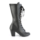 Vegan 7,5 cm VIVIKA-205 Bottines victoriennes  lacets