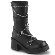Vegan 7 cm Demonia BRATTY-120 bottes plateforme chunky talons pais