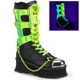 Vegan 7 cm GRAVEDIGGER-255 bottes demonia - bottes de cyberpunk unisex