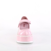 Vegan 8,5 cm DEMONIA DOLLIE-01 escarpins mary jane rose