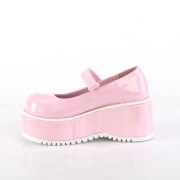 Vegan 8,5 cm DEMONIA DOLLIE-01 escarpins mary jane rose
