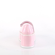 Vegan 8,5 cm DEMONIA DOLLIE-01 escarpins mary jane rose