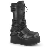 Vegan 8,5 cm TRASHVILLE-138 bottes demonia - bottes plateforme unisex