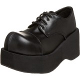 Vegan 8 cm DANK-101 demoniacult plateforme chaussure alternative noir