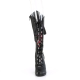 Vegan 9,5 cm GLAM-243 demonia bottes alternative noir
