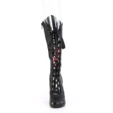 Vegan 9,5 cm GLAM-243 demoniacult bottes alternative noir