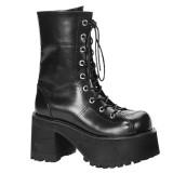Vegan 9,5 cm RANGER-301 demonia plateforme bottines alternative noir