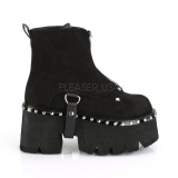 Vegan 9 cm ASHES-100 bottines demoniacult plateforme