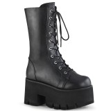 Vegan 9 cm ASHES-105 demonia plateforme bottines alternative noir
