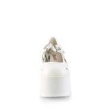 Vegan 9 cm ASHES-33 demoniacult plateforme chaussure alternative blanc