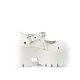 Vegan 9 cm ASHES-33 demoniacult plateforme chaussure alternative blanc