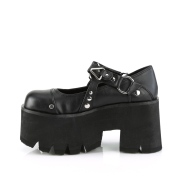 Vegan 9 cm ASHES-33 demoniacult plateforme chaussure alternative noir
