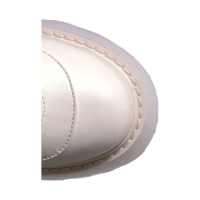 Vegan 9 cm DAMNED-318 plateforme bottes alternative  boucles blanc