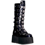 Vegan 9 cm DAMNED-318 plateforme bottes alternative  boucles hologramme