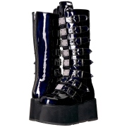 Vegan 9 cm DAMNED-318 plateforme bottes alternative  boucles hologramme