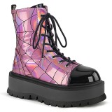 Vegan Hologramme 5 cm SLACKER-88 bottines demonia plateforme