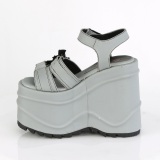 Vegan Neon 15 cm Demonia WAVE-13 lolita sandale talon compens plateforme