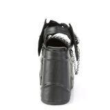Vegan Noir 15 cm Demonia WAVE-20 lolita sandale talon compens plateforme