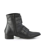 Vegan WARLOCK-55 bottines bout pointu - bottines winklepicker homme 2 boucles