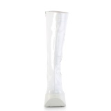 Vegan blanc 13 cm DYNAMITE-218 bottes compenses plateforme emo punk