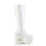 Vegan blanc 13 cm DYNAMITE-218 bottes compenses plateforme emo punk