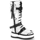 Vegan blanc 5 cm SLACKER-260 bottes cyberpunk plateforme