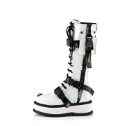 Vegan blanc 5 cm SLACKER-260 bottes cyberpunk plateforme