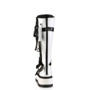 Vegan blanc 5 cm SLACKER-260 bottes cyberpunk plateforme