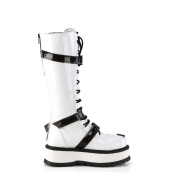 Vegan blanc 5 cm SLACKER-260 bottes cyberpunk plateforme