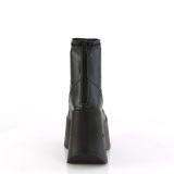 Vegan emo 13 cm DYNAMITE-100 bottine plateforme compense noir