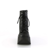 Vegan emo 13 cm DYNAMITE-106 bottine plateforme compense noir