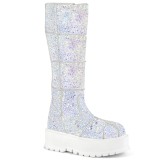 Vegan glitter 5 cm SLACKER-230 bottes cyberpunk plateforme