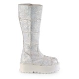 Vegan glitter 5 cm SLACKER-230 bottes cyberpunk plateforme